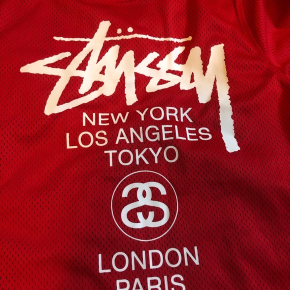 Stussy mesh shirt in red - Picture 2 of 6